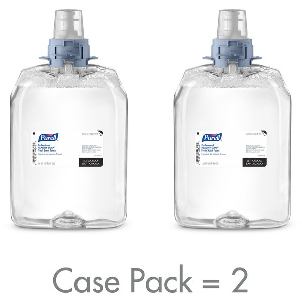 Purell Soap Refills, Foam, Prof, f/FMX-20 Dispenser, 2000ml, CL, PK 2 GOJ521502